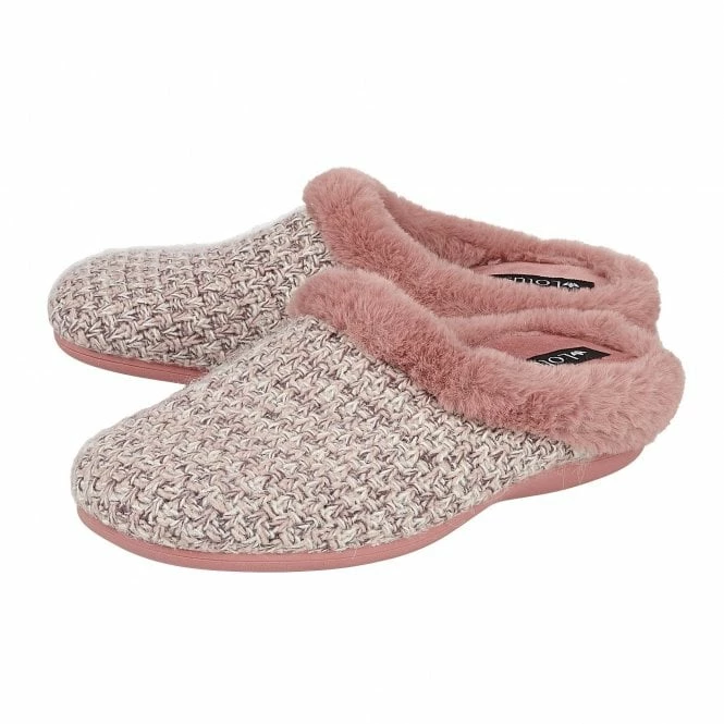 Pink Ada Textile Slippers | Lotus 4 Pink Ada Textile Slippers | Lotus - Image 2