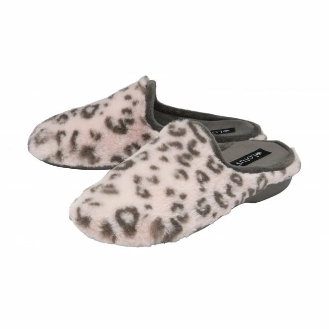 Pink Leopard-Print Cara Mule Slippers | Lotus 4 Pink Leopard-Print Cara Mule Slippers | Lotus - Image 2