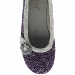Purple Textile Shauna Ballerina Slippers | Lotus -Lotus Shop purple textile shauna ballerina slippers lotus p13518 32403 medium