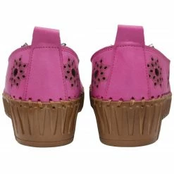 Raspberry Leather Kristen Slip-On Shoes | Lotus -Lotus Shop raspberry leather kristen slip on shoes lotus p13746 33271 medium