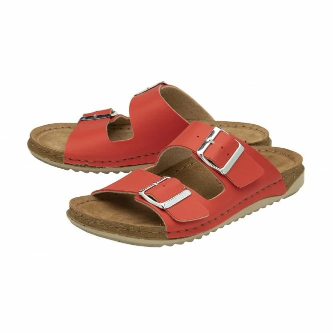 Red Cortona Open-Toe Mule Sandals | Lotus 4 Red Cortona Open-Toe Mule Sandals | Lotus - Image 2