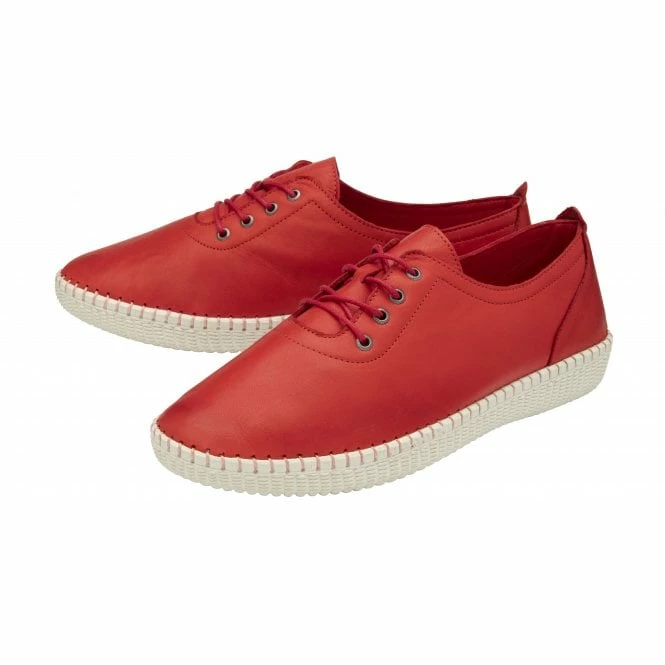 Red Leather Juliana Lace-Up Shoes | Lotus 4 Red Leather Juliana Lace-Up Shoes | Lotus - Image 2