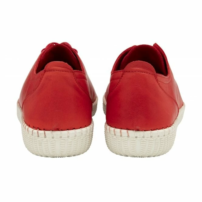 Red Leather Juliana Lace-Up Shoes | Lotus 5 Red Leather Juliana Lace-Up Shoes | Lotus - Image 3