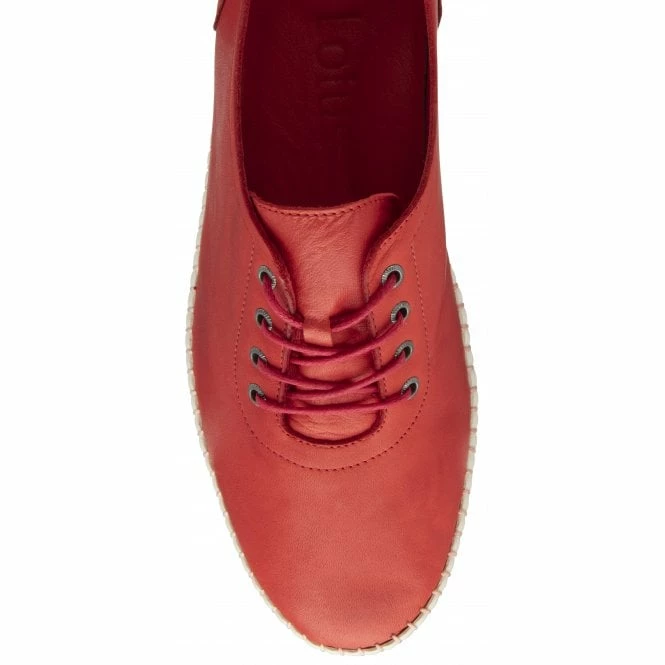 Red Leather Juliana Lace-Up Shoes | Lotus 6 Red Leather Juliana Lace-Up Shoes | Lotus - Image 4