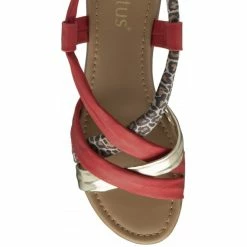 Red & Leopard-Print Leather Christa Wedge Sandals | Lotus -Lotus Shop red leopard print leather christa wedge sandals lotus p13291 31188 medium
