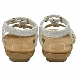 Silver Bettina Flat Open-Toe Sandals | Lotus 8 Silver Bettina Flat Open-Toe Sandals | Lotus -Lotus Shop silver bettina flat open toe sandals lotus p13581 32727 medium