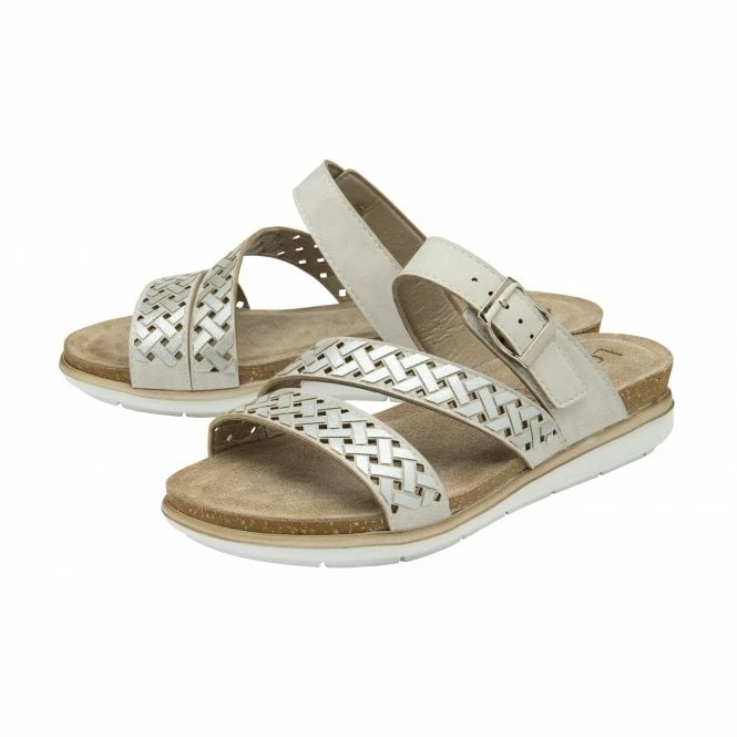 Silver Capri Mule Sandals | Lotus 4 Silver Capri Mule Sandals | Lotus - Image 2