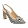 Silver Check Print Oti Slingback Court Shoes | Lotus -Lotus Shop silver check print oti slingback court shoes lotus p13768 33221 medium