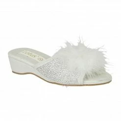 Silver & Diamante Allure Slippers | Lotus