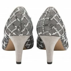 Silver Lucia Patterned Court Shoes | Lotus -Lotus Shop silver lucia patterned court shoes lotus p13500 32262 medium