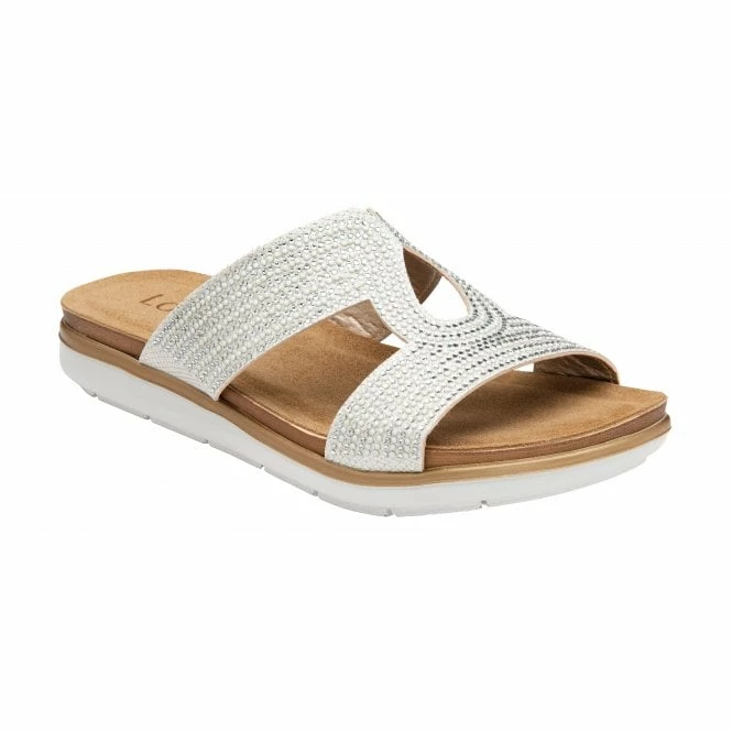 Silver Nadya Open-Toe Mule Sandals | Lotus 3 Silver Nadya Open-Toe Mule Sandals | Lotus