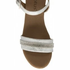 Silver Nantes Open-Toe Wedge Sandals | Lotus -Lotus Shop silver nantes open toe wedge sandals lotus p13775 32860 medium