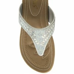 Silver Rafaella Flat Toe-Post Sandals | Lotus 9 Silver Rafaella Flat Toe-Post Sandals | Lotus -Lotus Shop silver rafaella flat toe post sandals lotus p13311 31595 medium