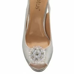 Silver Shimmer Elodie Sling-Back Shoes | Lotus -Lotus Shop silver shimmer elodie sling back shoes lotus p12902 30186 medium