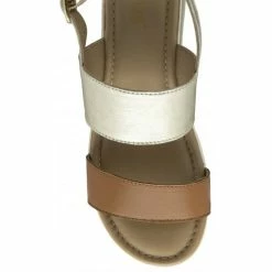 Tan & Gold Leather Madelyn Wedge Sandals | Lotus -Lotus Shop tan gold leather madelyn wedge sandals lotus p13165 31468 medium