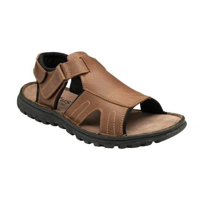 Tan Leather Archie Open-Toe Sandals | Lotus 3 Tan Leather Archie Open-Toe Sandals | Lotus