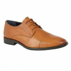 Tan Leather Euston Lace-Up Derby Shoes | Lotus