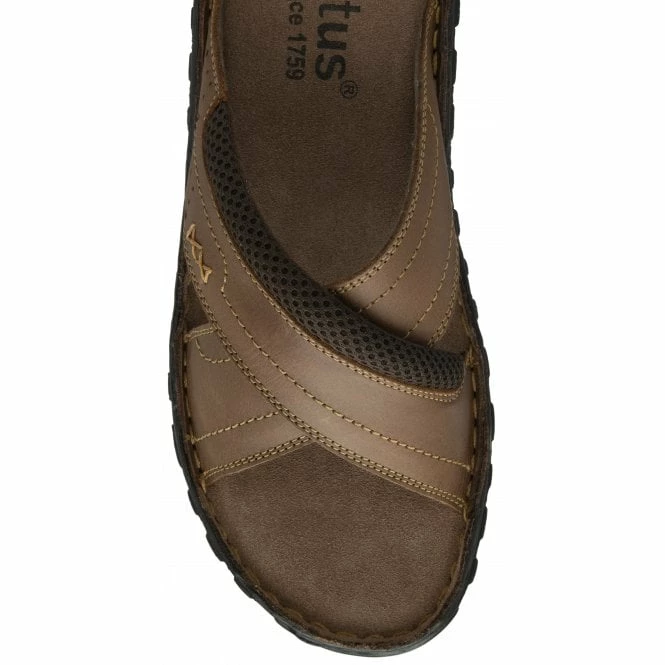 Tan Leather Mikey Mule Sandals | Lotus 6 Tan Leather Mikey Mule Sandals | Lotus - Image 4