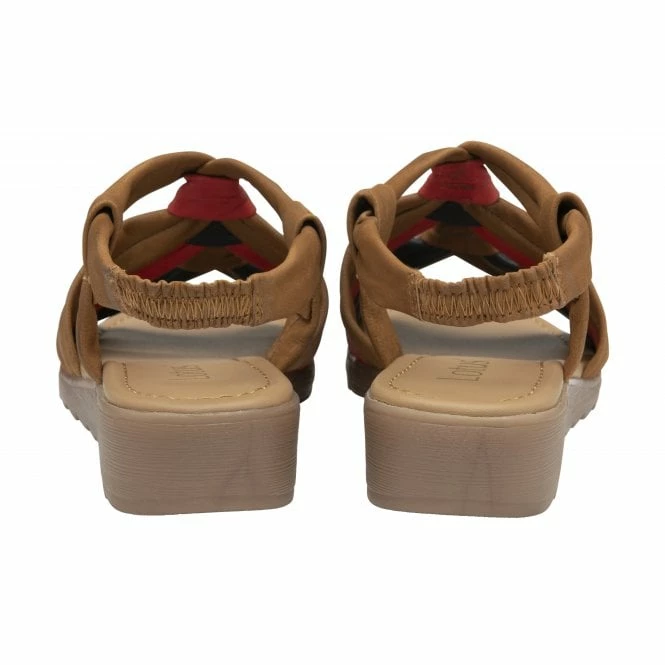 Tan Multi-Leather Ember Wedge Sandals | Lotus 5 Tan Multi-Leather Ember Wedge Sandals | Lotus - Image 3