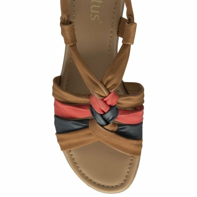 Tan Multi-Leather Ember Wedge Sandals | Lotus 6 Tan Multi-Leather Ember Wedge Sandals | Lotus - Image 4