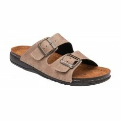 Taupe George Mule Sandals | Lotus