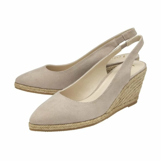 Taupe Microfibre Gigi Wedge Espadrilles | Lotus 4 Taupe Microfibre Gigi Wedge Espadrilles | Lotus - Image 2