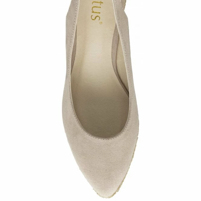 Taupe Microfibre Gigi Wedge Espadrilles | Lotus 6 Taupe Microfibre Gigi Wedge Espadrilles | Lotus - Image 4