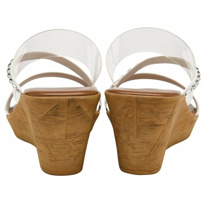 White Alma Mule Wedge Sandals | Lotus 5 White Alma Mule Wedge Sandals | Lotus - Image 3