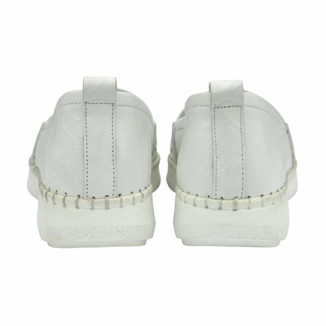 White Leather Francesca Slip-On Shoes | Lotus 5 White Leather Francesca Slip-On Shoes | Lotus - Image 3