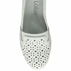 White Leather Francesca Slip-On Shoes | Lotus 9 White Leather Francesca Slip-On Shoes | Lotus -Lotus Shop white leather francesca slip on shoes lotus p13268 31272 medium