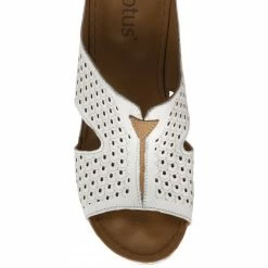White Leather Genevieve Mule Sandals | Lotus -Lotus Shop white leather genevieve mule sandals lotus p13584 32752 medium