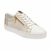 White Leather & Gold Croc-Print Sky Casual Trainers | Stressless By Lotus -Lotus Shop white leather gold croc print sky casual trainers stressless by lotus p13622 32893 medium