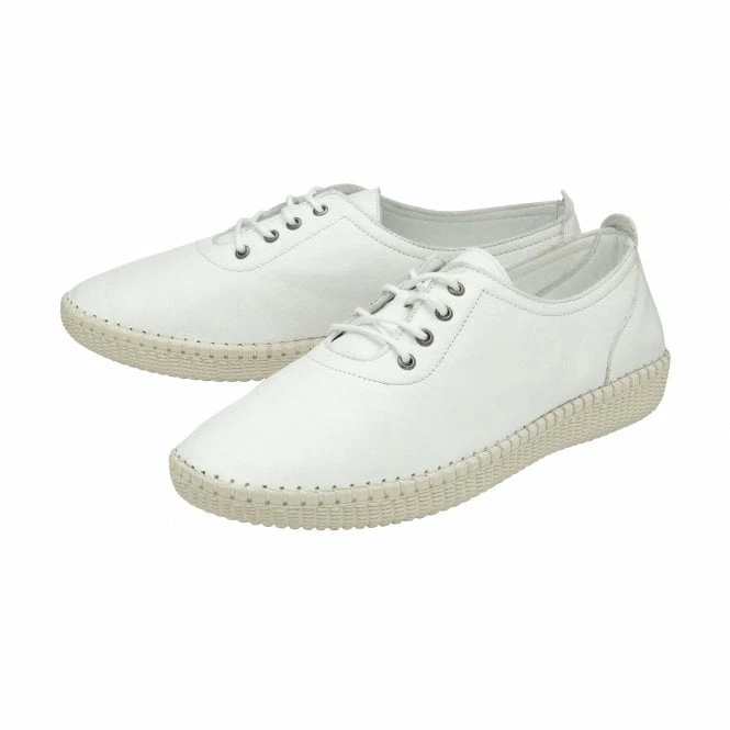 White Leather Juliana Lace-Up Shoes | Lotus 4 White Leather Juliana Lace-Up Shoes | Lotus - Image 2