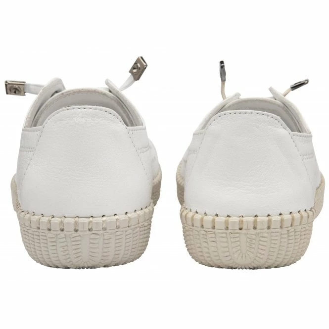 White Leather Kamari Casual Shoes | Lotus 5 White Leather Kamari Casual Shoes | Lotus - Image 3