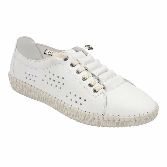 White Leather Kamari Casual Shoes | Lotus 3 White Leather Kamari Casual Shoes | Lotus