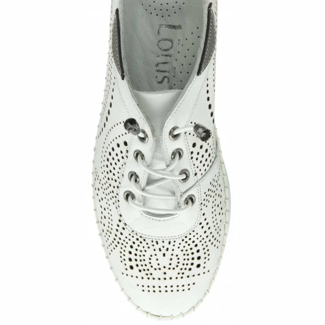 White Leather Katya Casual Shoes | Lotus 6 White Leather Katya Casual Shoes | Lotus - Image 4