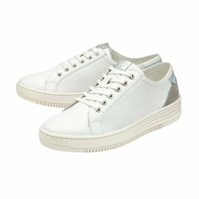 White Leather Sylvia Lace-Up Trainers | Stressless By Lotus 4 White Leather Sylvia Lace-Up Trainers | Stressless By Lotus - Image 2