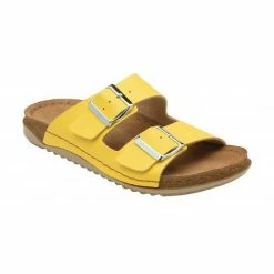 Yellow Cortona Open-Toe Mule Sandals | Lotus