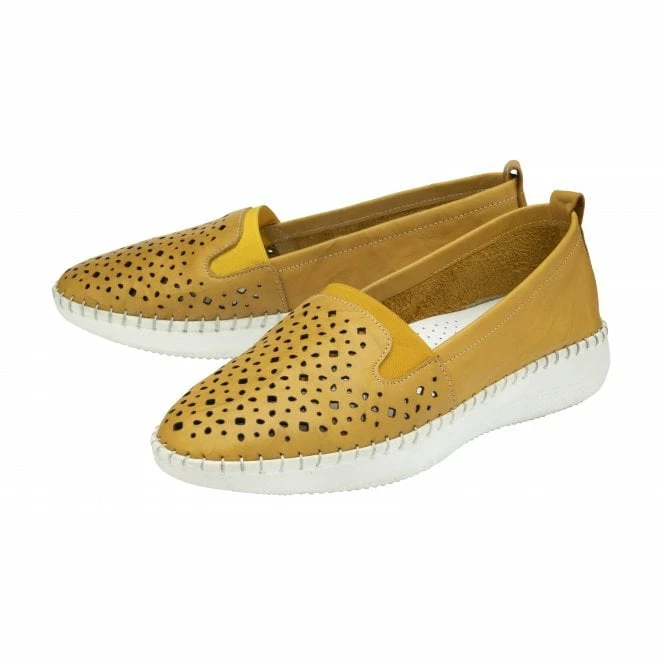 Yellow Leather Francesca Slip-On Shoes | Lotus 4 Yellow Leather Francesca Slip-On Shoes | Lotus - Image 2