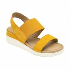 Yellow Suede Cecilla Open-Toe Sandals | Lotus
